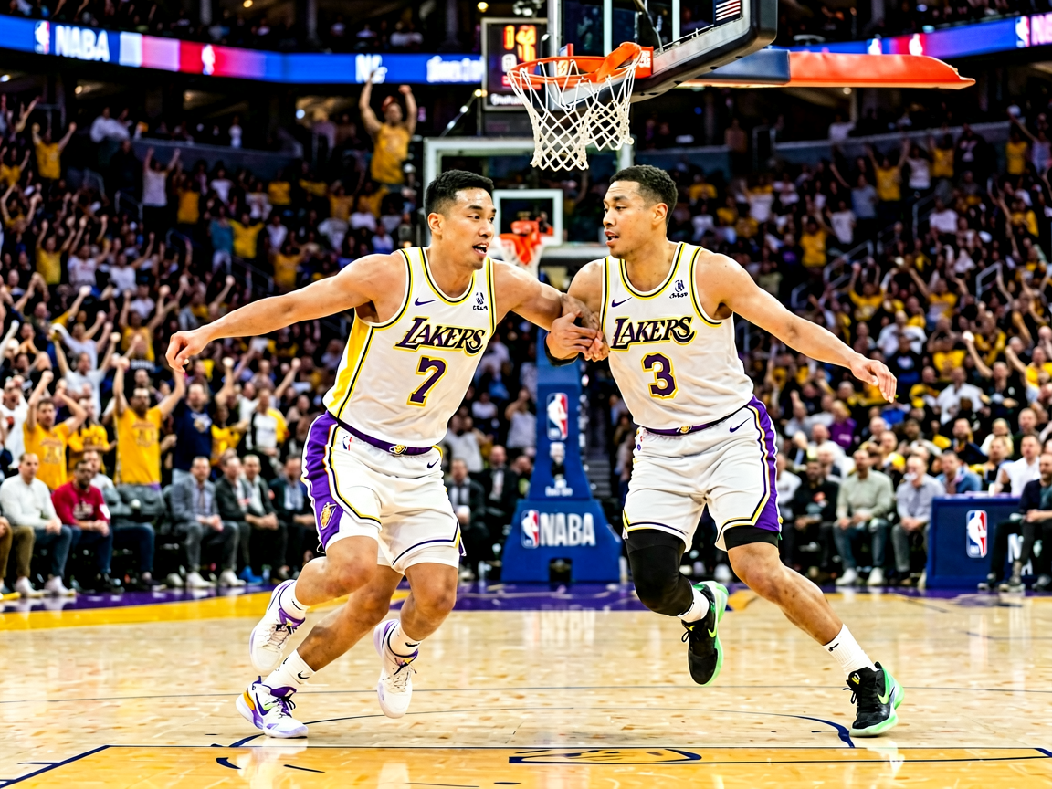 NBA季后赛激烈对抗场景